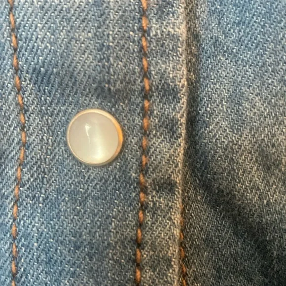 ❤️Old Navy Blue Denim Shirt Dress-medium - Picture 5 of 10